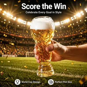 2026 World Cup Beer Glass – Resin Trophy Cup, Mexico Canada Fan Souvenir, Cool Collectible Gift for Soccer Fans