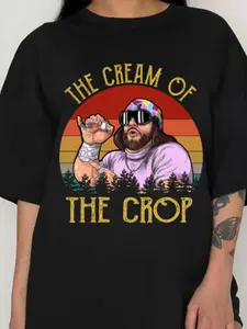 Macho ‘the Best of the Best’ Vintage Funny T-Shirt, Randy Savage Top, Macho Man Shirt, Loose-Fitting Casual Style, Letter Pattern