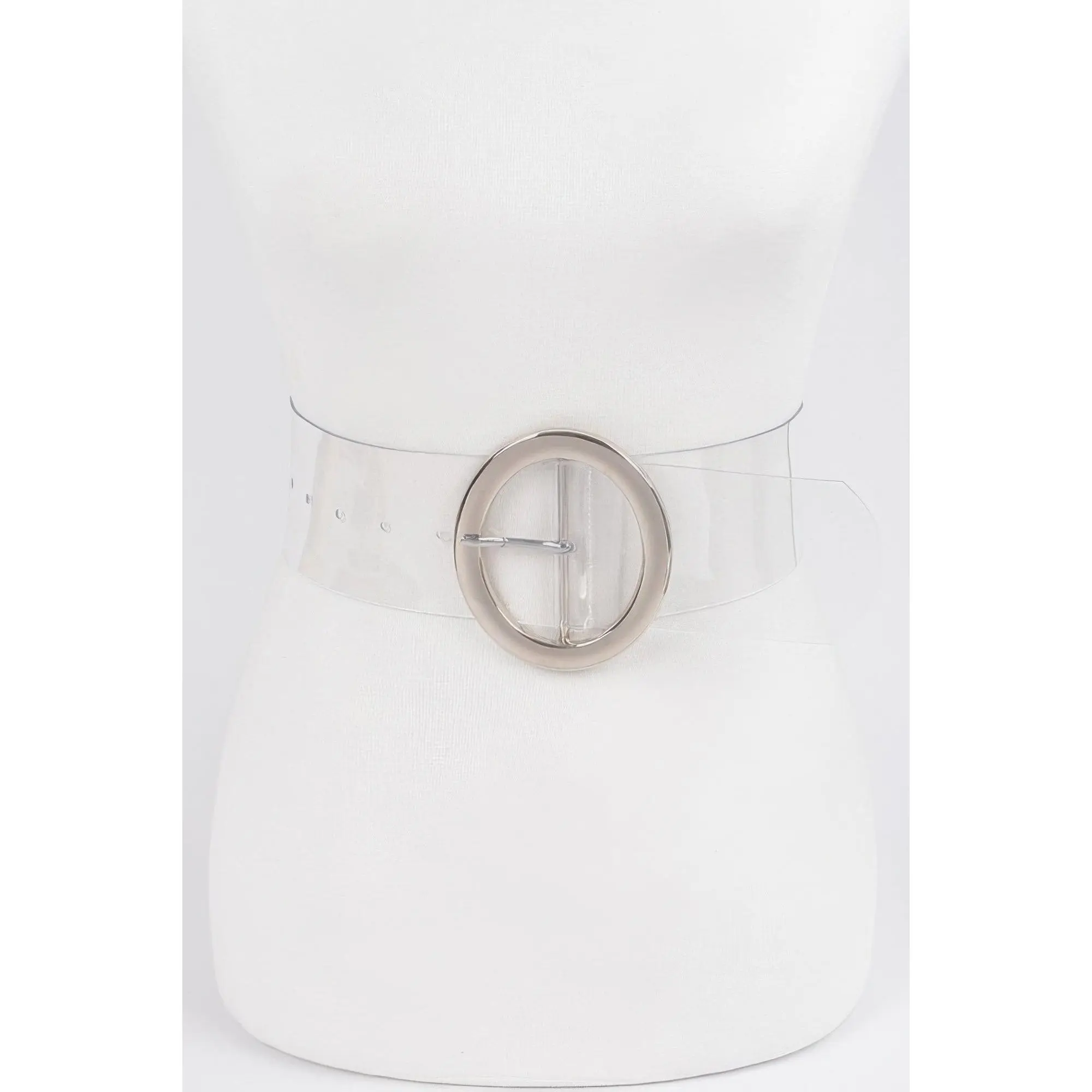 Transparent Round Buckle Belt