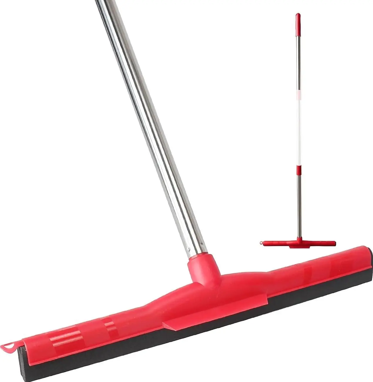 Water Broom & Floor Squeegee Scrubber with 51" Pole & Foam Blade – Indoor/Outdoor Use for Garage, Patio, Bathroom, Tile, Marble