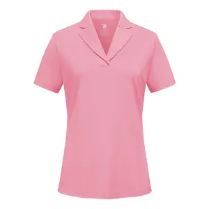 YSENTO Women's Golf Polo Shirts Collared UPF 50 Short Sleeve V-Neck Summer Fashion Cute Tops Clothes Quick Dry