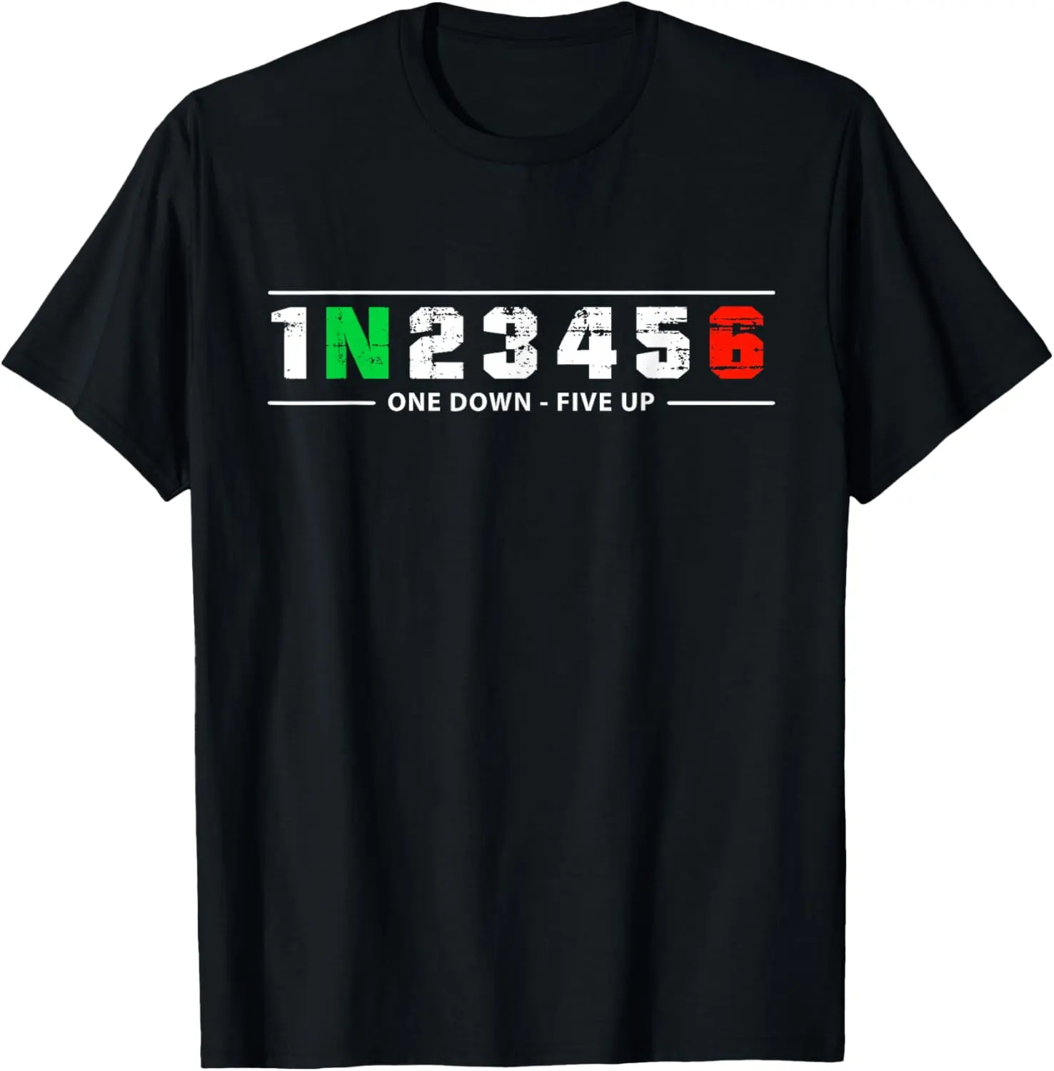 100% cotton Unisex 1N23456 Motorcycle Shift Biker Motorcyclist T
