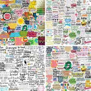 300PCS Positive Motivational Words Stickers for Adults Waterproof Vinyl Inspirational Quote Stickers for Water Bottle Laptop Vision Board Hydroflasks Journaling Scrapbook Teens Kids Teachers Classic Design High Quality PVC Sun Protection Safe Non-Toxic