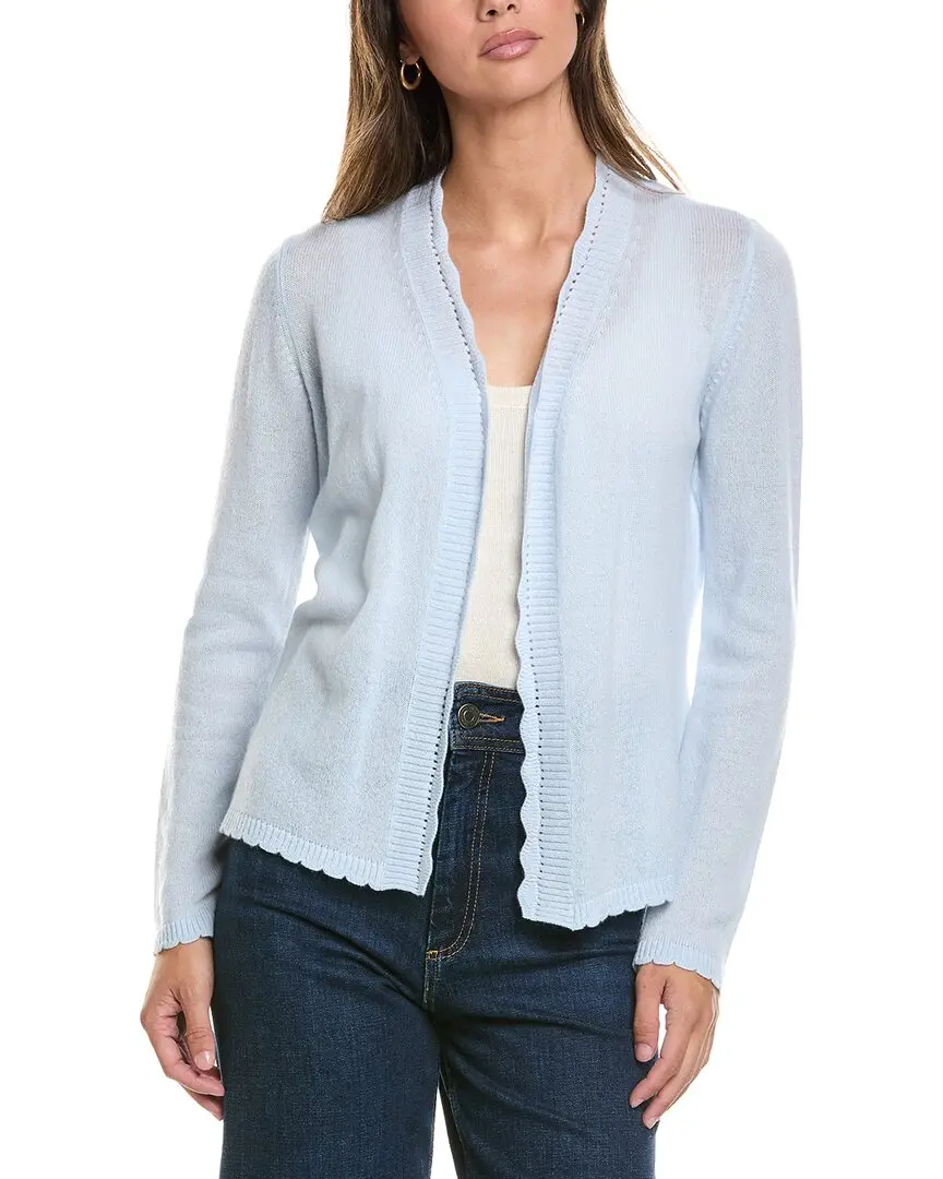 Alashan Cashmere Leah Scallop Trim Cashmere Sweater