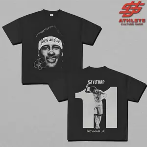 [Youth + Adult] Neymar TShirt, Soccer Fan Shirt, Neymar Fan Merchandise, Football Tee, Sports Gift, Neymar Gift, Graphic Tee Oversized Heavyweight Cotton Tshirt , Gift For Him.