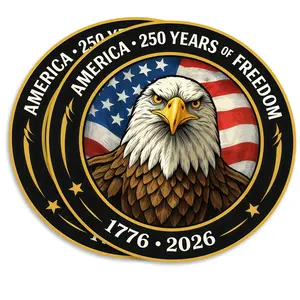 America 250th Anniversary 1776-2026 Vinyl Sticker 2-Pack - 5 Inch - USA Flag Patriotic Car Window Bumper Decal for Truck SUV Laptop - 250 Years United States Independence Day Commemorative -USAS0011