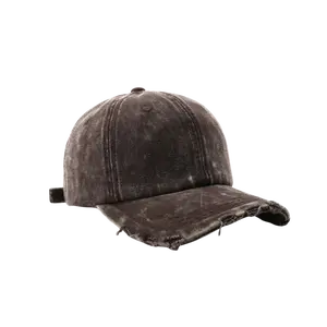 DISTRESSED BASEBALL HAT - Brown