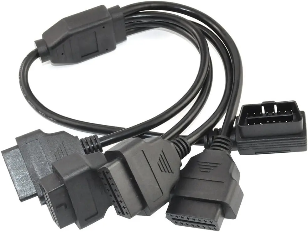 .Feet cm OBD II OBD  Pin Right Angle  Male Splitter to  Female Extension Cable Car Diagnostic Extender Cord Adapter -