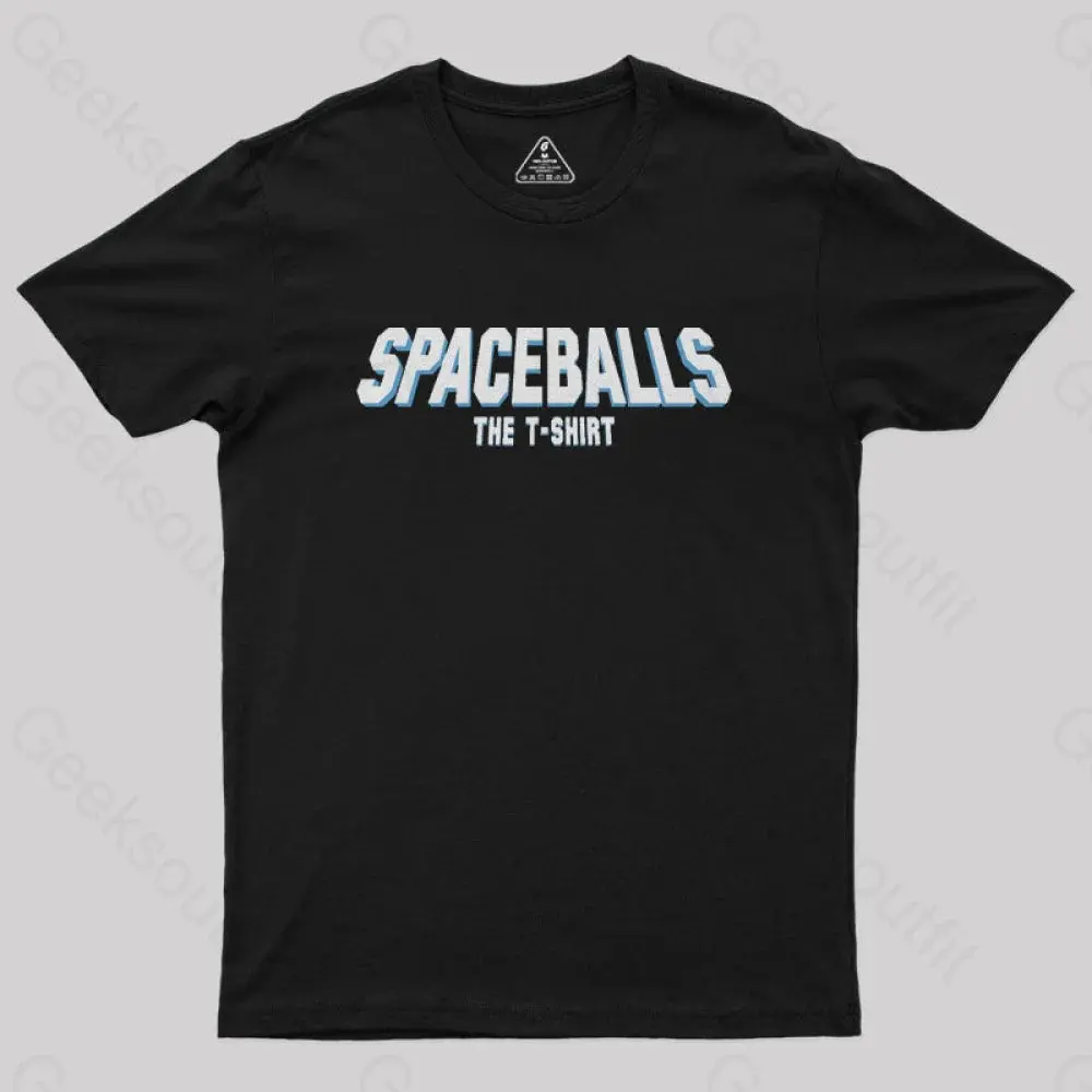Men's Graphic T-Shirt with Spaceballs 'The Geek' Print, Casual Short-Sleeve Funny Sci-Fi Movie Fan Top, Tshirt, Graphic T Shirts