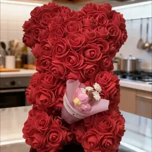 Realistic Fabric Sunflower Bear, Bouquet Bear, Hugging Bear, Teddy Bear, Realistic Faux Flowers, Perfect for Valentine's Day, Mother's Day, Teacher's Day Gift