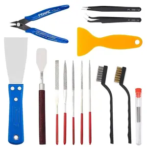 23Pcs 3D Printer Tool Kit, 3D Printer Accessories Removal Tools Includes Nozzle Cleaning Kit, Putty Knife Scraper, Brushes, Tweezers, Diamond Files for 3D Prints Cleaning Finishing