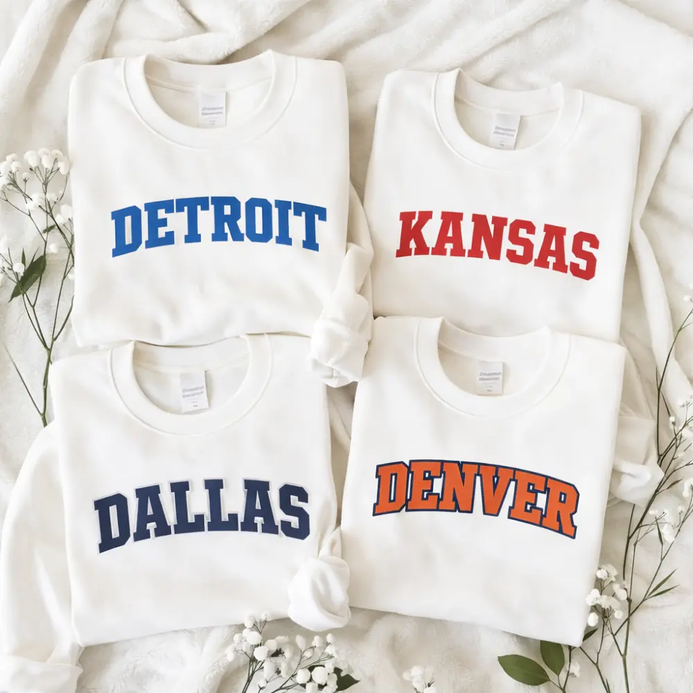 (Light Grey) Comfortable Fitable American Football Letter Sweatshirt - Trendy Sports Style Casual Comfortable Fittable Top, Unisex Loose Long-Sleeve with Graphic Basic Breathable