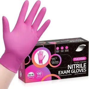 Gloves, 3-mil, Disposable  Gloves, Latex-Free,  - /Fuchsia