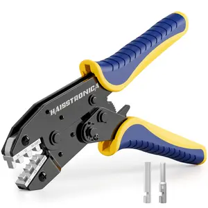 haisstronica Crimping Tool for Solar Connectors - AWG 14 12 10 Ratchet Wire Crimper Tool,Father's Day Gift