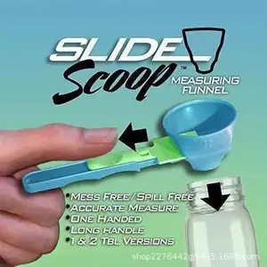 [Buy 1 Get 1 Free] Protein Powder Sliding Spoon,High Quality Funnel for Pre Workout Creatine  Powder Formula,Coffee Milk Smoothie Chocolate Powder Kitchen Utensils BPA Free Plastic,Perfect Gift for Valentine's Day Father's Day Anniversary