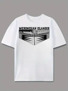 Men'S T-Shirt Featuring a Traditional Micronesian