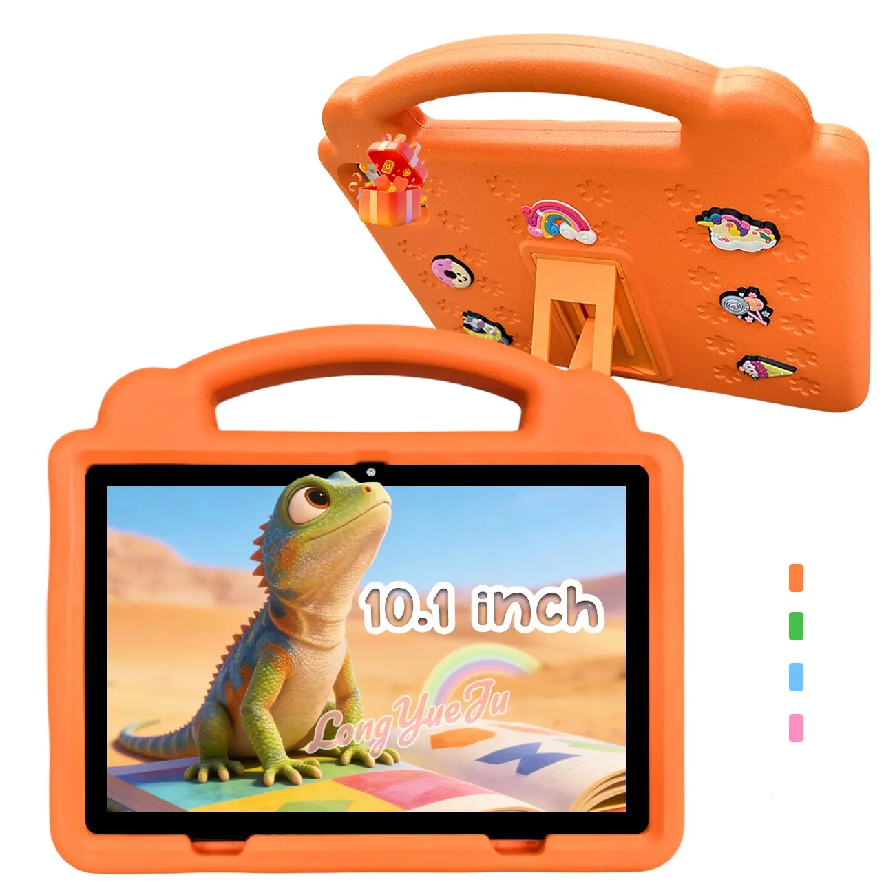 [TikTok Shop Spring New Arrivals] 10.1" Android Touchscreen Portable Tablet for Family: Dual Cameras, Protective Case Included, IWAWA Parental Control Learning Software, Fun & Study, Lightweight Design, WiFi Ready, Perfect Holiday Gift (No Charger)