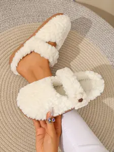 Women's Soft Silent Home Slippers, Cute Slippers, Floral Design Decor, Flower, Comfortable Indoor Shoes, Perfect Choice for Casual Home Wear