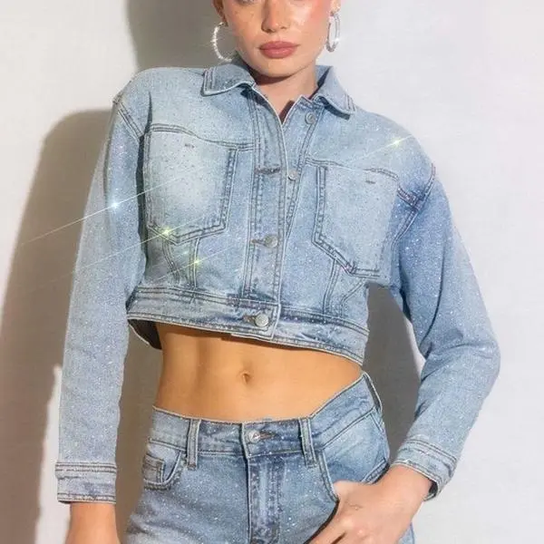 DIVA RHINESTONE JEANS JACKET