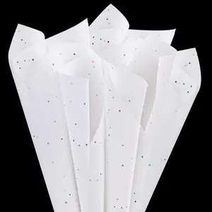 30 Sheets  Bag Tissue Paper, 20 x 14 Inch Tissue Paper for  Bags, White Glitter Tissue Paper for  Wrap, Pack Bags, Filler Flower, DIY Project, Art Crafts, Birthday Wedding Decor