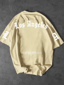 Men's Oversized Los Angeles Theme Loose Streetwear T-Shirt, Casual Versatile, Ideal for Outdoor Wear, Comfortable and Stylish