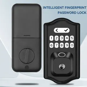 Smart Deadbolt Lock with Fingerprint, Keyless Entry Door Lock with Tuya Bluetooth APP, Electronic Keypad Door Lock, Easy DIY Installation for Home & Bedroom