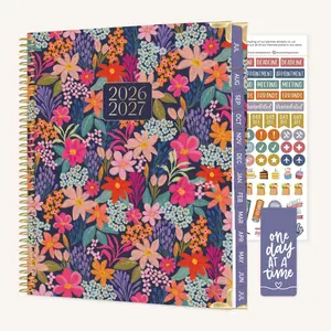 2026–27 Hard Cover Planner, 8.5" x 11" | Floral Fiesta