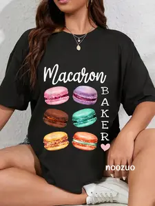 100% Cotton Macaron Baker a French Candy Dessert Lover as Macaron T-Shirt