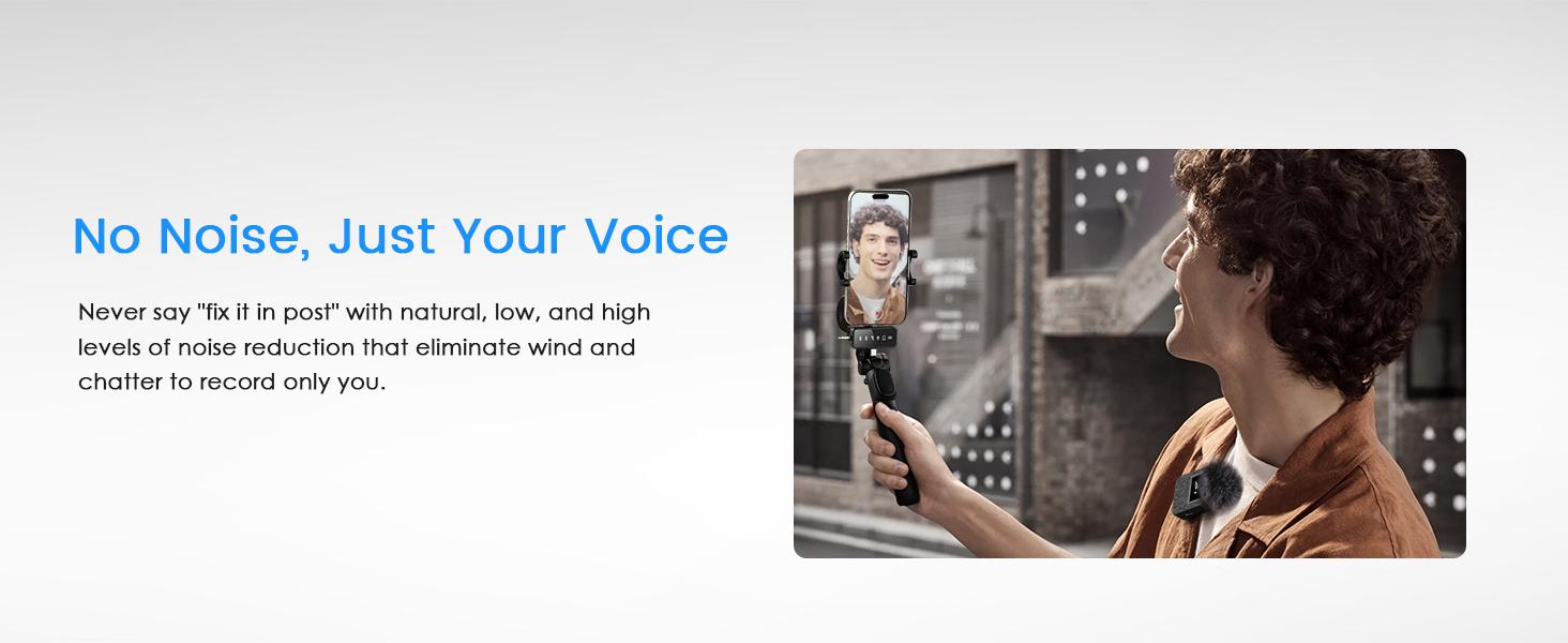 Wireless Lavalier Mic for iPhone Android & Camera, 3-in-1 Universal Wireless Microphone with Clear Audio & Noise Cancelling, Plug & Play Wireless Mic for YouTube TikTok