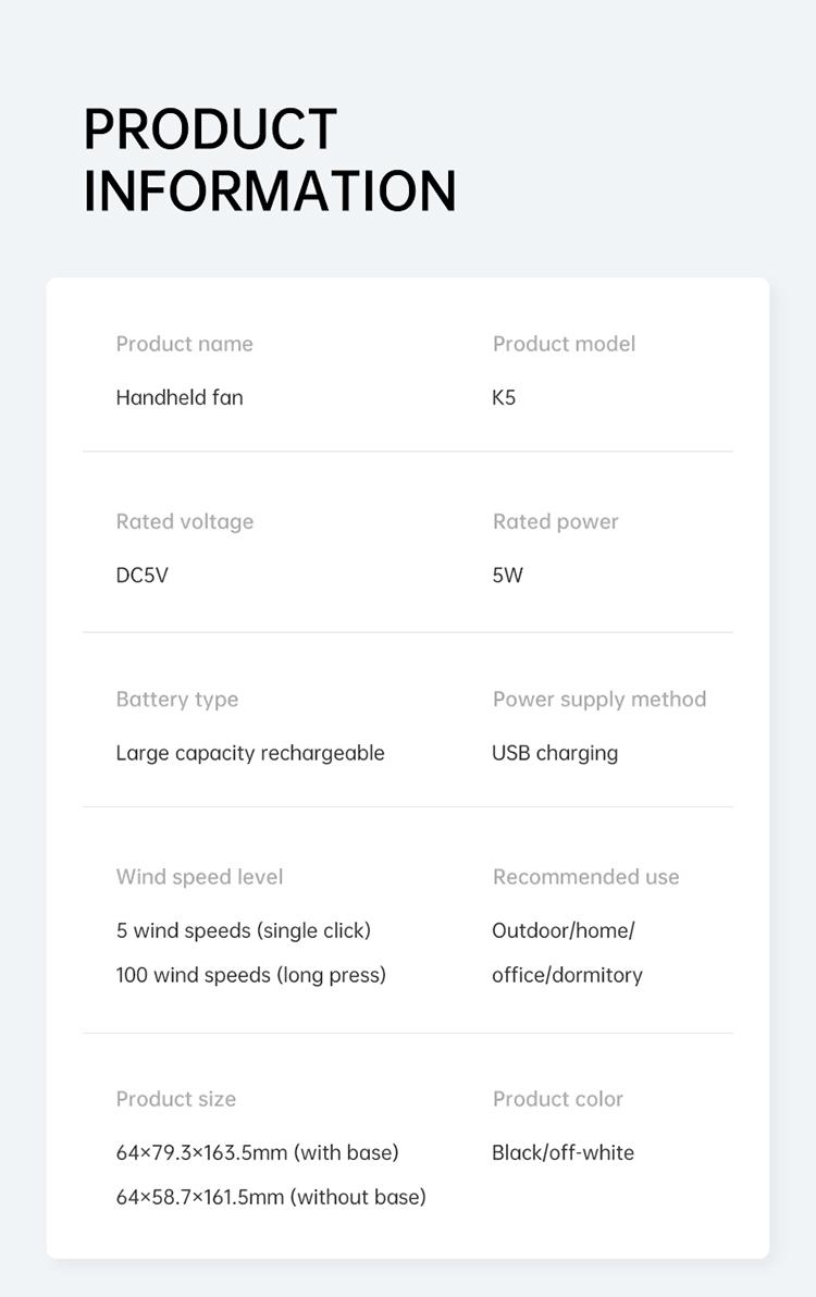 Portable Handheld Mini Fan with Digital Display-100 Levels High Speed Cooling Long Battery Life Rechargeable Powerful Turbo Fan, Pedestal or Desktop for Home Office outdoor