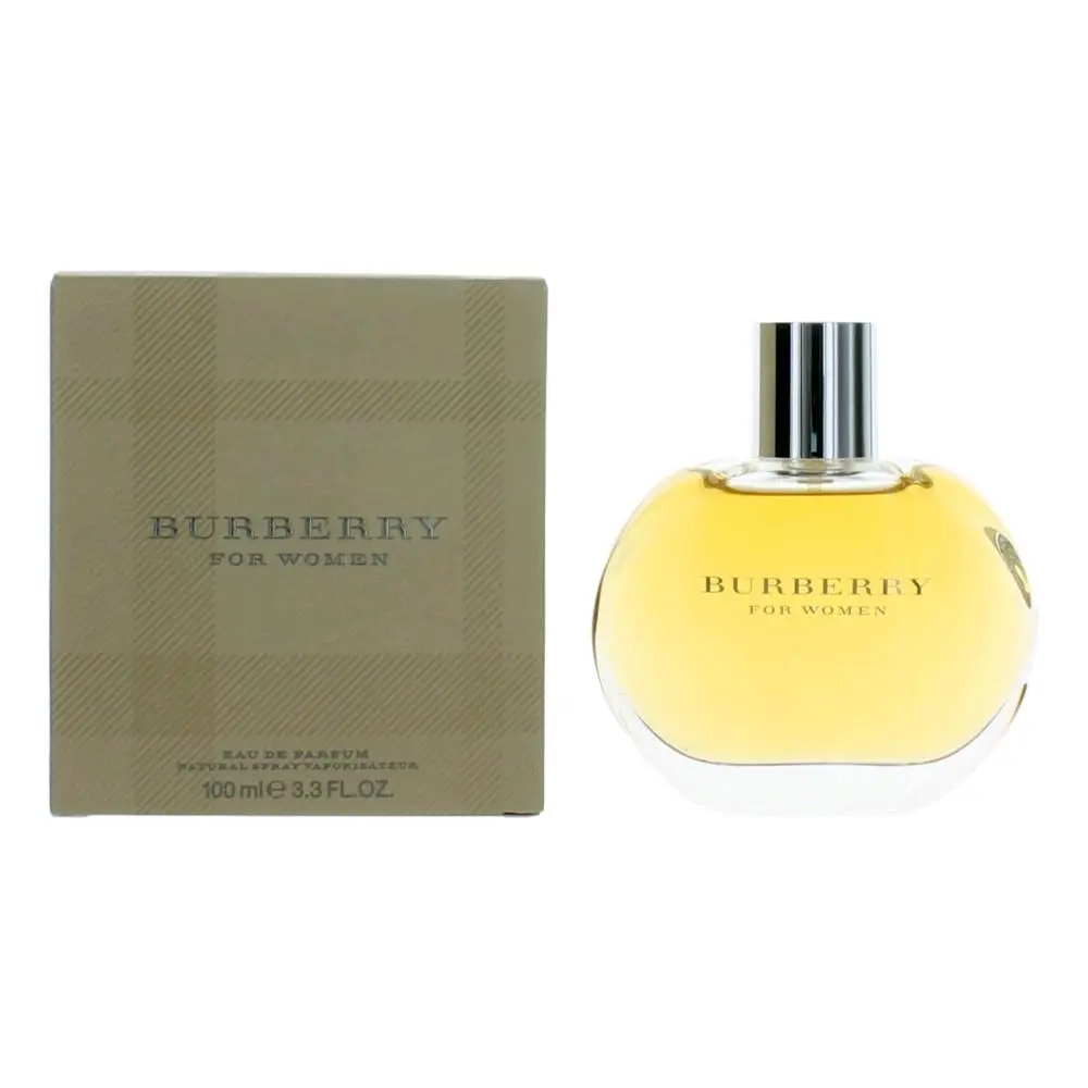 BURBERRY by Burberry for Women, Classic Eau de Parfum, Refined and Timeless Fragrance with Iconic Check, 100ml / 3.3 oz Natural Spray