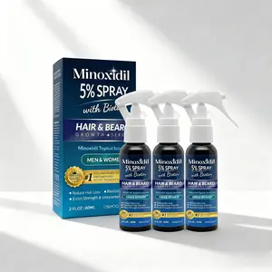 1,3PCS 5% Minoxidil Spray with Biotin, Hair & Beard Growth Serum, Anti Hair Loss Treatment for Men & Women, 60ml Unscented Extra Strength Formula, HairGrowthSpray, MinoxidilSpray, BeardGrowth, AntiHairLoss
