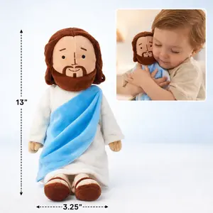 My Friend Jesus Plush Toy 13" – Small Stuffed Jesus Doll, Christian Religious Gift for Kids, Baptism Gift, Easter Basket Stuffer, Sunday School Faith Toy 13*2.56*1.5inch