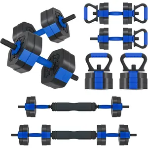 Dumbbell Sets Adjustable Weights, Free Weights with Connector, Non-Rolling Adjustable Dumbbell Set, Barbell for  Gym, Hexagon, Cement Mixture