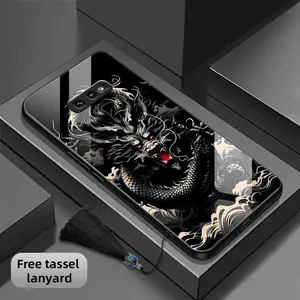 Suitable for [Galaxy S10e] Tassel Dragon new fashion high-quality glass protective case with tassel lanyard for free, affordable, anti-fall and anti-fingerprint 995