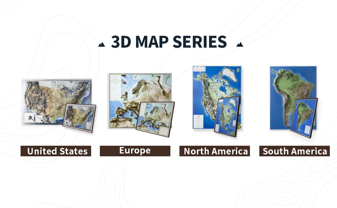 North America 3D Relief Map