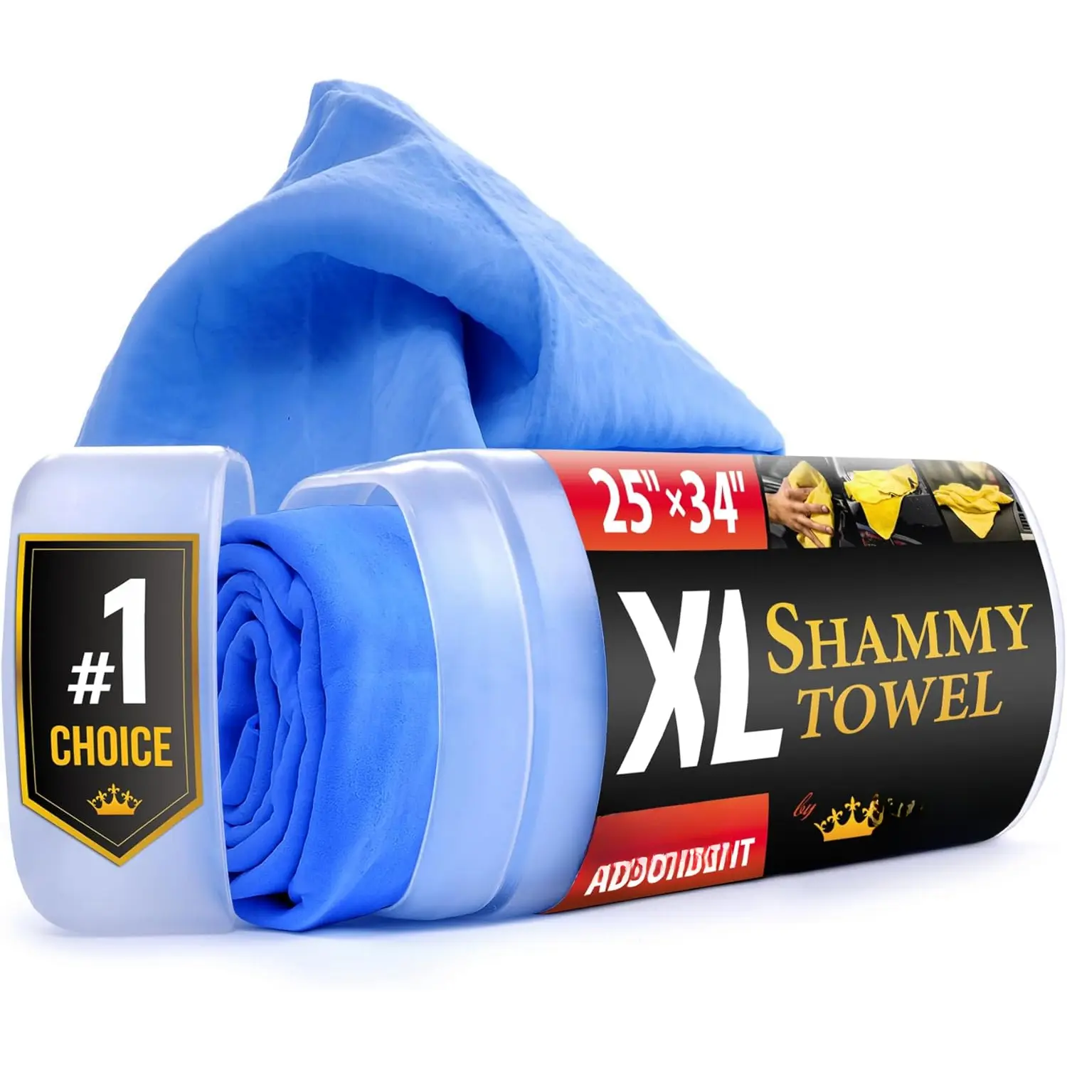 XL Shammy Towel for  - (34"x25") - Super Absorbent Chamois Cloth - Spots and Scratch-Free -   Drying Towels