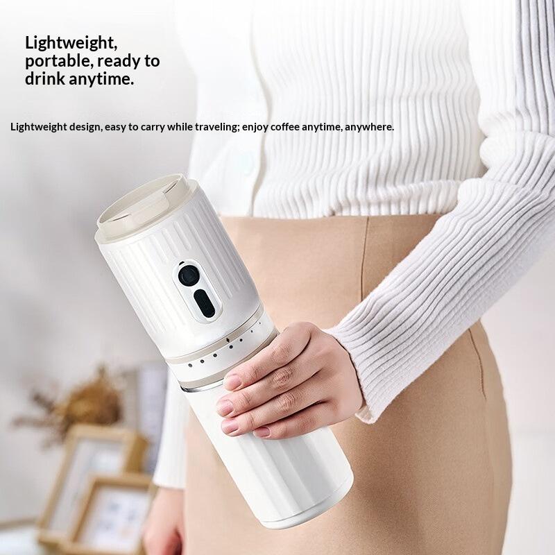 All-in-one Electric Pour Over Coffee Maker, Rechargeable Conical Burr Grinder, Cordless Portable Coffee Brewer for Hiking, Picnic, Office