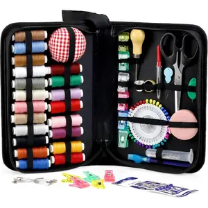 Heavy Duty Sewing Kit: 120count Needle and Thread Kit 20 Color with Large-Eye Sewing Needles, Awl, Clip, Sewing Supplies, Sewing Kit for Adults, Beginner, Upholstery Repair, , Travel