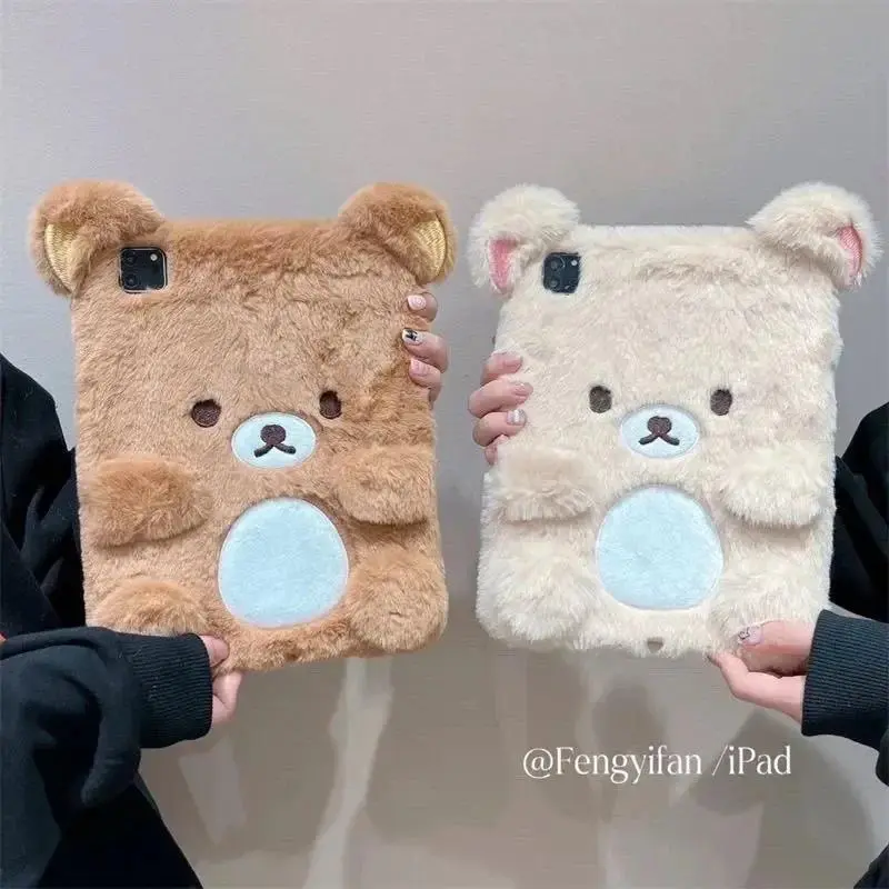 Lovely Autumn And Winter Plush Rilakkuma For Ipad Case New 13-Inch /11-Inch Pro Apple Flat Sleeve