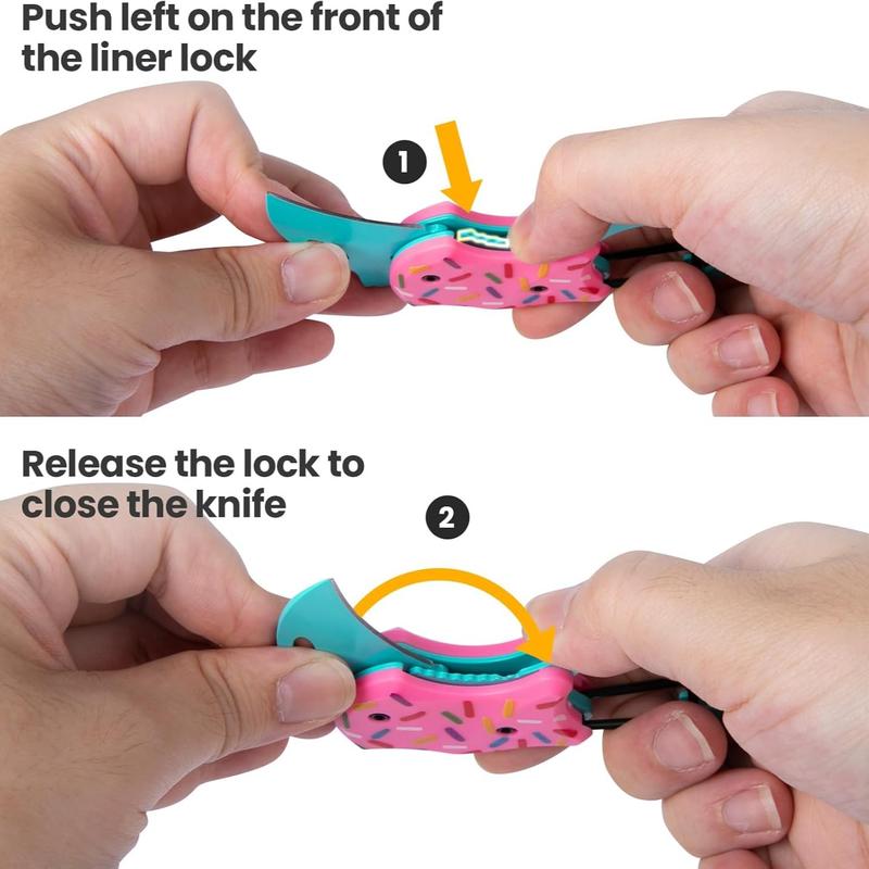 Mini Folding Gift Knife with Keychain, 1.34 Inch Blade for Everyday Carry, Compact Utility Cutter Tool