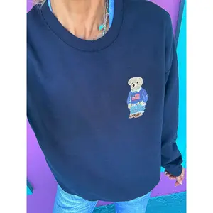 Blake the Bear Navy Embroidered Sweatshirt