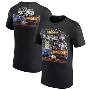 CM Punk vs Roman Reigns WrestleMania Vegas 2026 WWE Heavyweight Championship Match Vintage Wrestling Graphic T Shirt Best in the World vs Original Tribal Chief Fan Tee