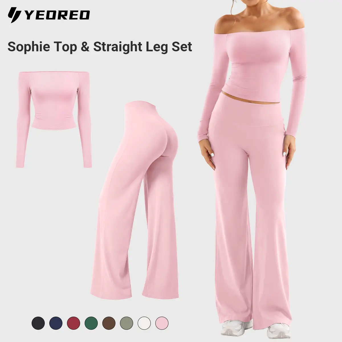 YEOREO Sophie Top & Straight Leg Set sohochic