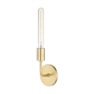 Ava Tubular Sconce - Stylish Wall Light in Aged Brass or Old Bronze Finish for Elegant Lighting