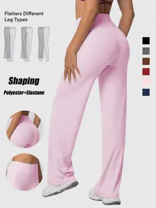 Women's Yoga Wide Leg Pants, Sports Bottoms, Slimming Design, Breathable Fabric, Ideal for Outdoor Running & Gym Wear, Multiple Colors Available