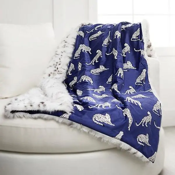 G by Giuliana Home 50" x 60" Faux Fur Snow Leopard Throw G by Giuliana Home 50" x 60" Faux Fur Snow Leopard Throw