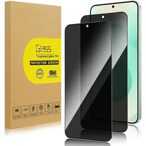 2 Pack  Screen Protector for  Galaxy S25+/S25 Plus [Anti-Spy Tempered Glass][Fingerprint Unlock Support], Anti-Scratch, Bubble-Free, Easy Install 9H Protective Glass