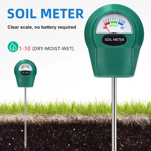 Hand Held Soil Detector High Accurate Soil PH/Water Moisture/Fertility Meter Metal Probe Soil Moisture Tester for Garden Flowers