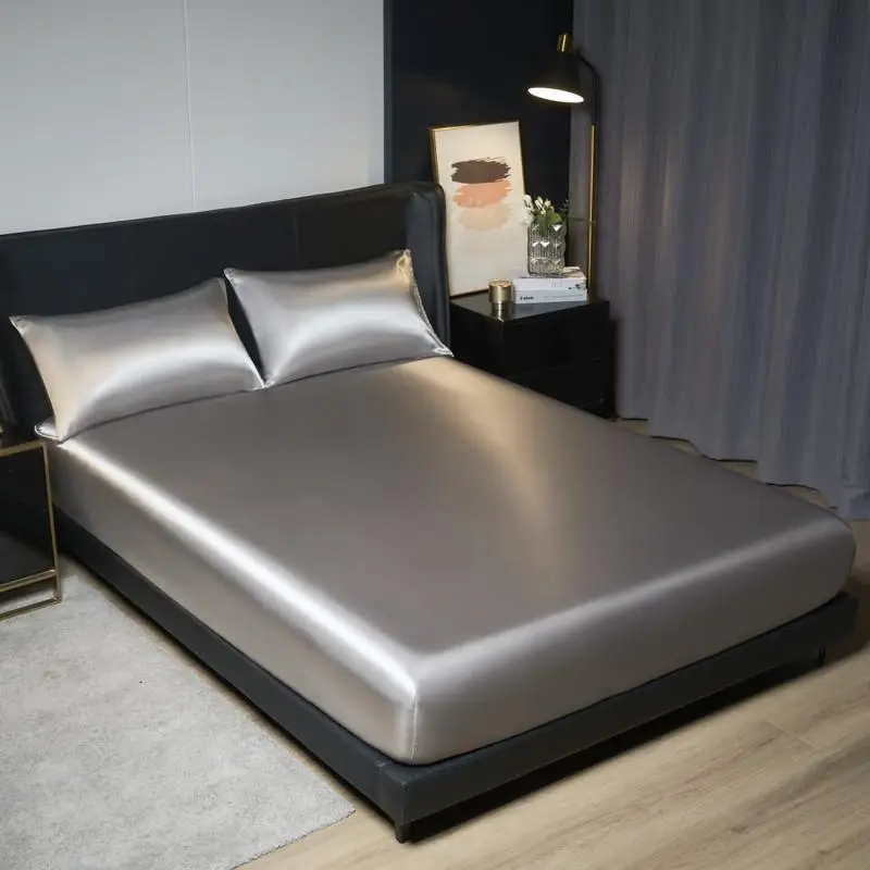 Room Decor Fitted Sheet (1 Count), Modern Simple Bedding Sheet without Pillowcase, Non-slip Soft Comfortable Bedding Sheet for Home Bedroom